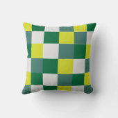 緑のタータンチェックチェックパターン クッション (裏面)