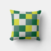 緑のタータンチェックチェックパターン クッション (正面)