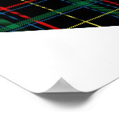 緑のタータンチェックハート結婚のプラグ抜き ポスター (角)