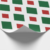 緑のダイヤはっきりしたモンド縁どは赤 ラッピングペーパー (角)