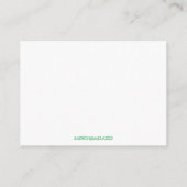 緑のダイヤモンドエンクロージャカード エンクロージャーカード (裏面)