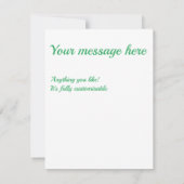 緑のダイヤモンドパターンの色合い 出欠カード (裏面)