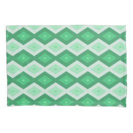 緑のダイヤモンドパターンの色合い 枕カバー