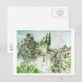 緑のダウンタウンはがき ポストカード (正面/裏面)