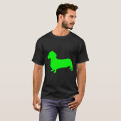 緑のダシュントのシルエット Tシャツ (正面フル)