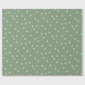 緑のダブルドット ラッピングペーパー (フラット)