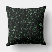 緑のダマスクの黒 クッション (裏面)