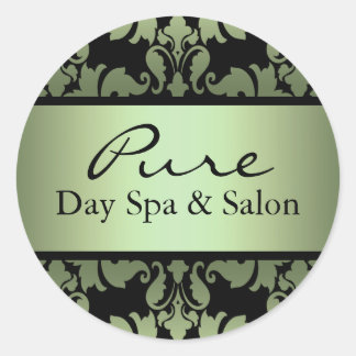 緑のダマスクシール ラウンドシール