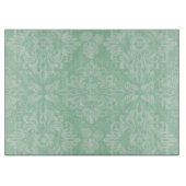 緑のダマスクパターン カッティングボード (正面)