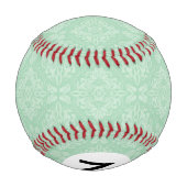 緑のダマスクパターン 野球ボール (裏面)