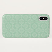緑のダマスクパターン Case-Mate iPhoneケース (裏面(横))
