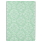 緑のダマスク織パターン クリップボード (裏面)