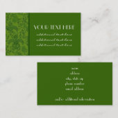 緑のダマスク織 名刺 (正面/裏面)