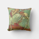 緑のダンサーたち（1895年） エドガール・デガ著, ヴィンテージ・バレエ クッション (正面)