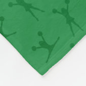 緑のチアパーソナライズされたリーダーのパターン フリースブランケット (角)