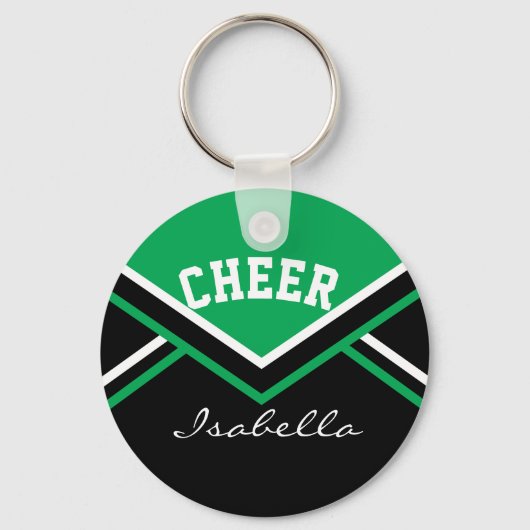 緑のチアリーダーの衣装 キーホルダー (正面)