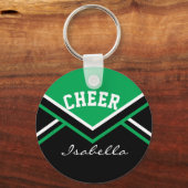 緑のチアリーダーの衣装 キーホルダー (裏面)