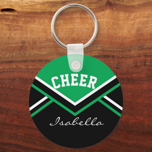 緑のチアリーダーの衣装 キーホルダー (正面)