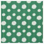 緑のチアリーダーpom pomパターン ファブリック (見本)