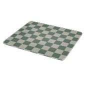 緑のチェッカーボード カッティングボード (角)