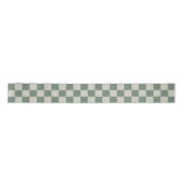 緑のチェッカーボード サテンリボン (正面)