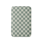 緑のチェッカーボード バスマット (正面縦)