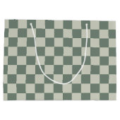 緑のチェッカーボード ラージペーパーバッグ (裏面)