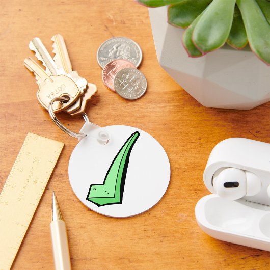 緑のチェックマークキーチェーン キーホルダー
