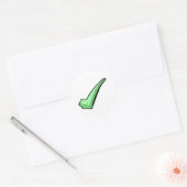 緑のチェックマークシール ラウンドシール