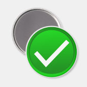 緑のチェックマーク記号 マグネット (正面/裏面)