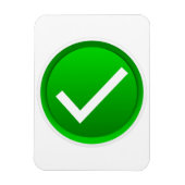 緑のチェックマーク記号 マグネット (縦)