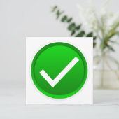 緑のチェックマーク記号 招待状 (スタンド正面)