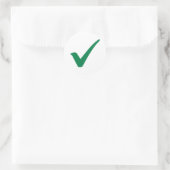 緑のチェックマーク ラウンドシール (バッグ)