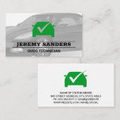 緑のチェックマーク |自動サービス |車 名刺 (正面/裏面)