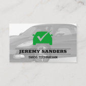 緑のチェックマーク |自動サービス |車 名刺 (正面)