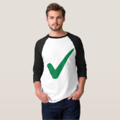 緑のチェックマーク Tシャツ (正面フル)