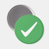 緑のチェックマー書クシンボル磁石 マグネット (正面/裏面)