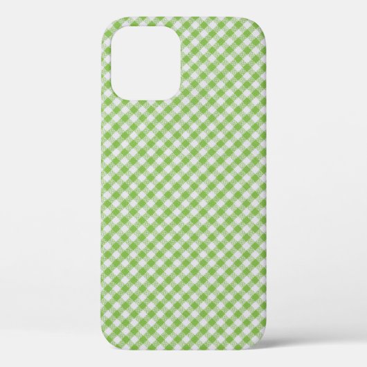 緑のチェック柄の生地: クローズアップテクスチャ。 Case-Mate iPhoneケース (裏面)