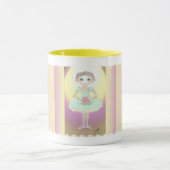 緑のチュチュのマグの小さいバレリーナ マグカップ (中央)