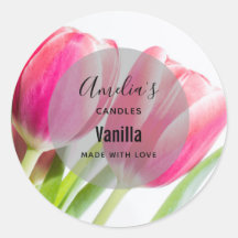 緑のチューリップ付き離れピンクチューリップ – キャンドルビジネス