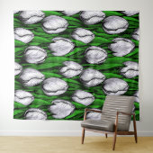 緑のチューリップ葉付き タペストリー (インサイチュ(横))