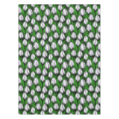 緑のチューリップ葉付き テーブルクロス (正面)