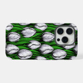 緑のチューリップ葉付き iPhoneケース (裏面横)