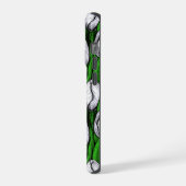 緑のチューリップ葉付き iPhoneケース (左側面)