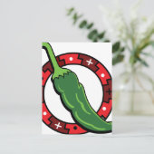 緑のチリ赤リングや輪グラフィックイメージ.png ポストカード (スタンド正面)