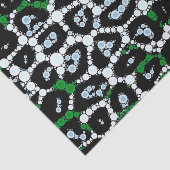 緑のチータの円の抽象芸術 薄葉紙 (詳細)