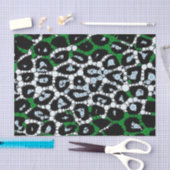 緑のチータの円の抽象芸術 薄葉紙 (クラフト)