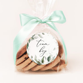 緑のチームの男の子シール ラウンドシール