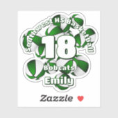 緑のチームの色のバスケットボール子供のスポーツチーム シール (シート)