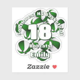 緑のチームの色のバスケットボール子供のスポーツチーム シール